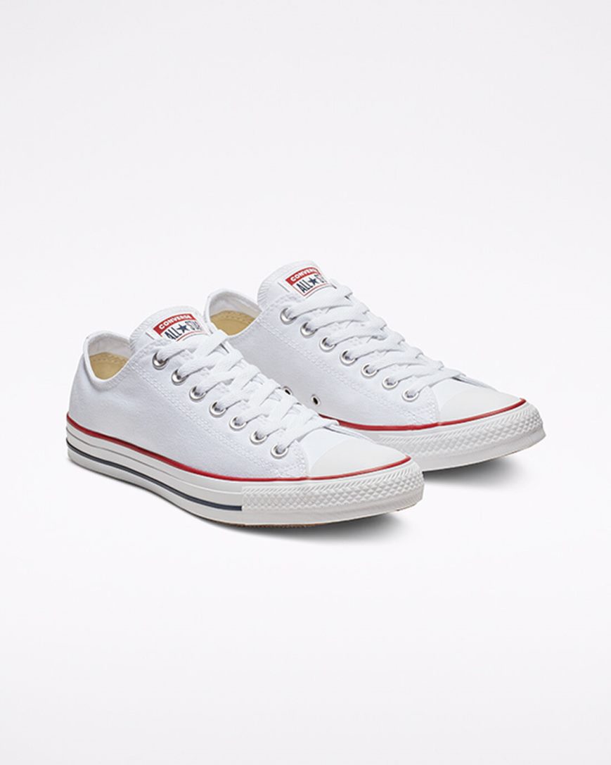 Tenis Converse Chuck Taylor All Star Classicos Cano Baixo Feminino Branco | PT F0P38T9